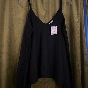 Black Knit V-Neck Sweater